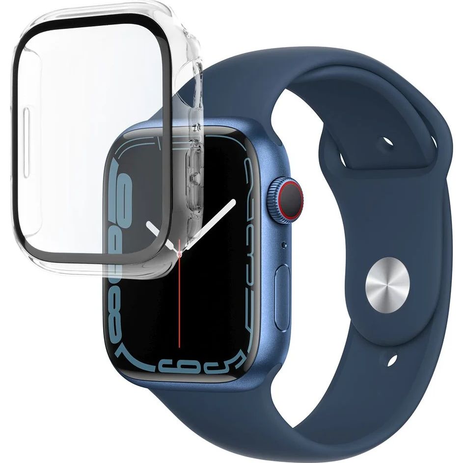 Schutzhülle mit Displayschutz Fixed Pure für Apple Watch 41 mm, Transparent