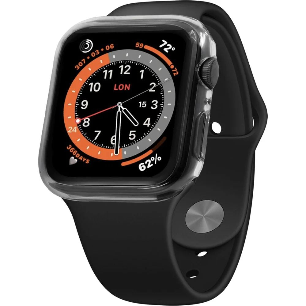 Schutzhülle mit Displayschutz Fixed Pure für Apple Watch 41 mm, Transparent