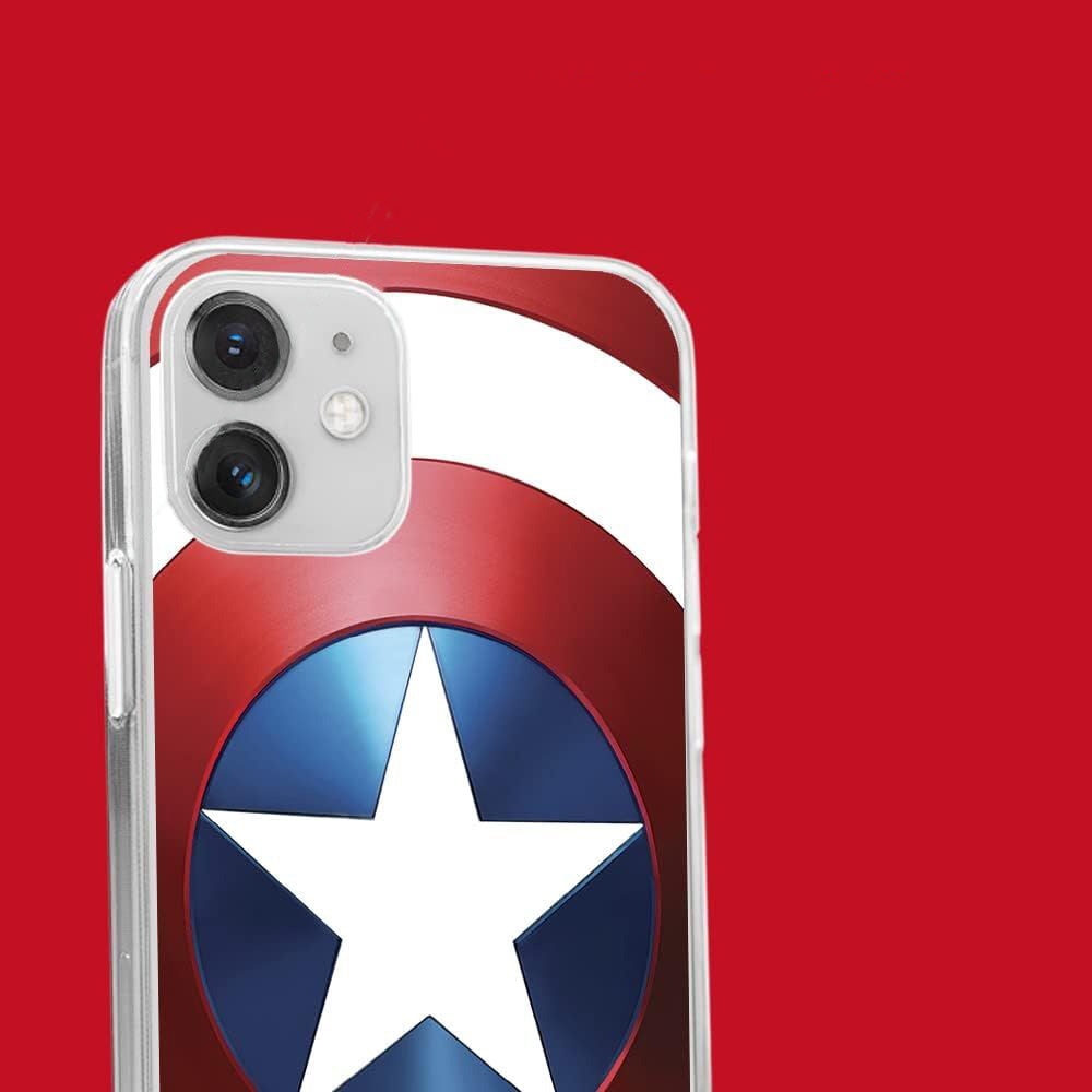 Schutzhülle für iPhone 12 Pro, iPhone 12, ERT Group Marvel, Captain America 025