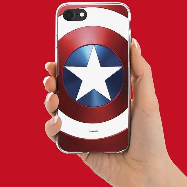 Schutzhülle für iPhone SE 3 2022, iPhone SE 2 2020, iPhone 8, iPhone 7, ERT Group Marvel, Captain America 025