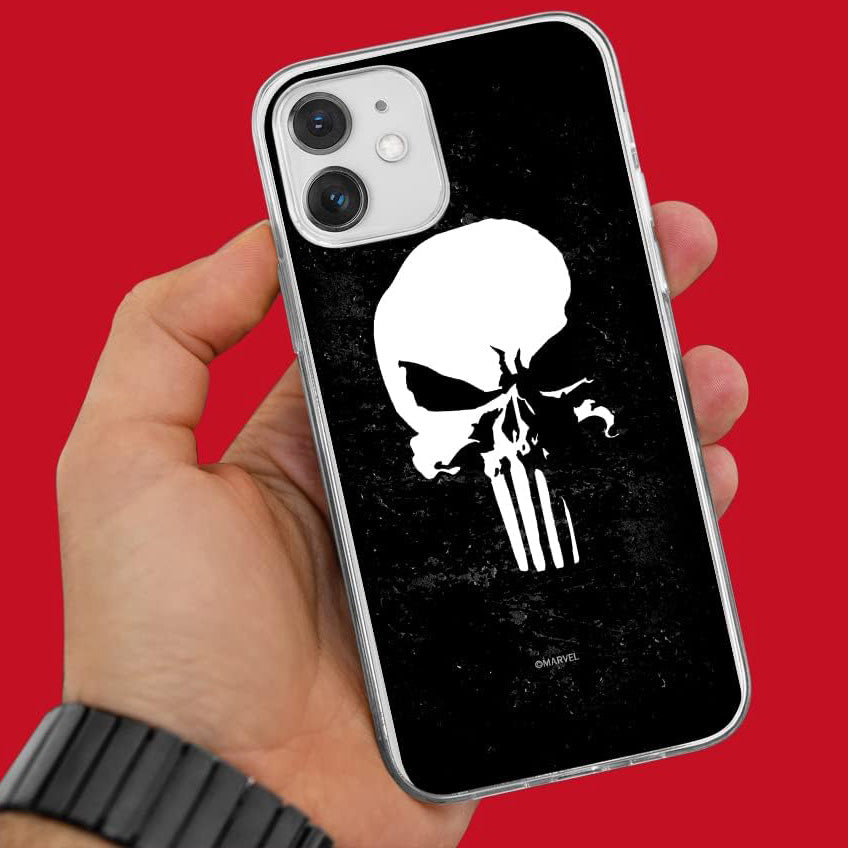 Schutzhülle für iPhone 12 Pro, iPhone 12, ERT Group Marvel, Punisher 002