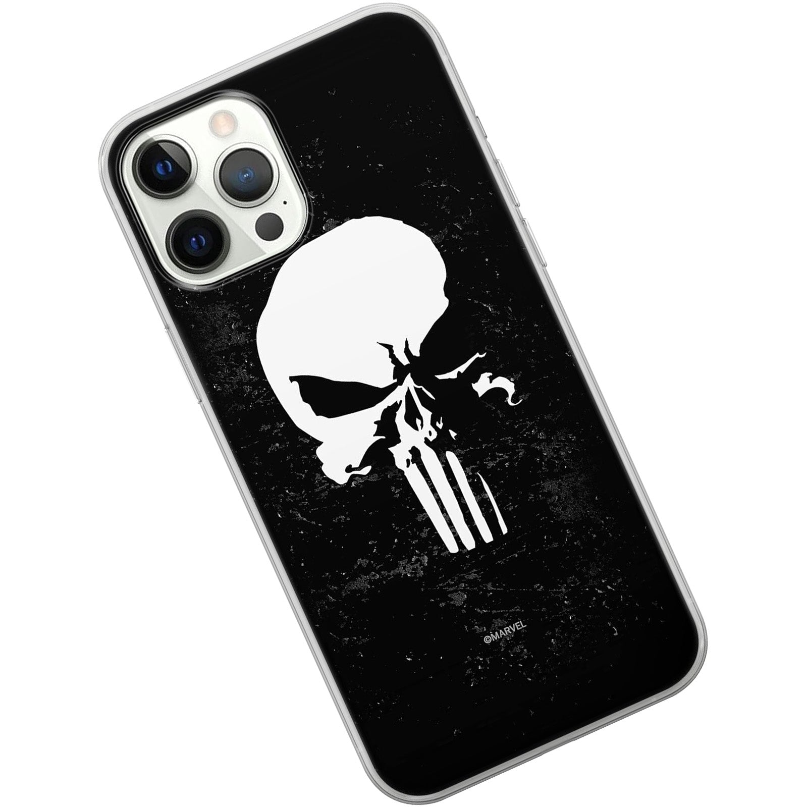 Schutzhülle für iPhone 12 Pro, iPhone 12, ERT Group Marvel, Punisher 002