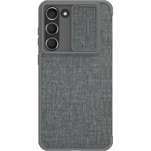 Schutzhülle mit Klappe und Kameraschutz Nillkin Qin Pro Leather für Galaxy S23 5G, Grau