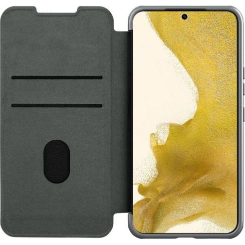 Schutzhülle mit Klappe und Kameraschutz Nillkin Qin Pro Leather für Galaxy S23 5G, Grau