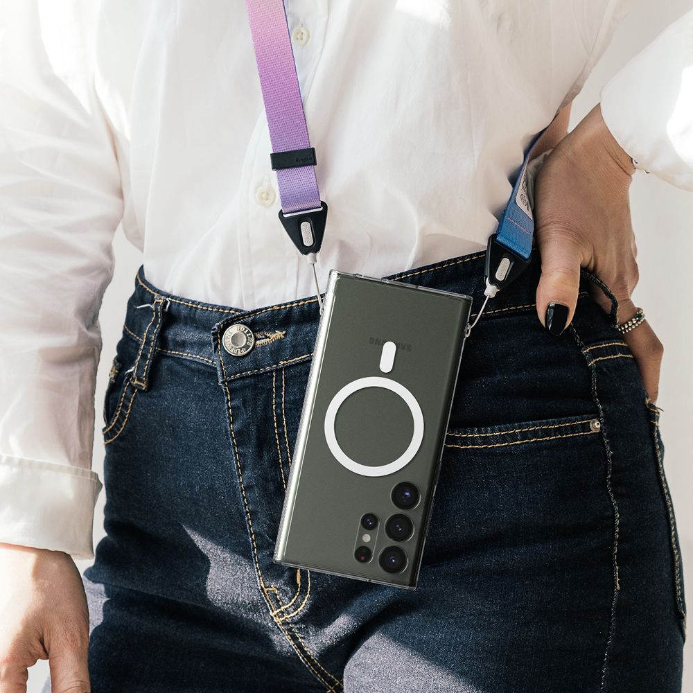 Schutzhülle Ringke Fusion Magnetic MagSafe für Samsung Galaxy S23 Ultra, Transparent-Matt