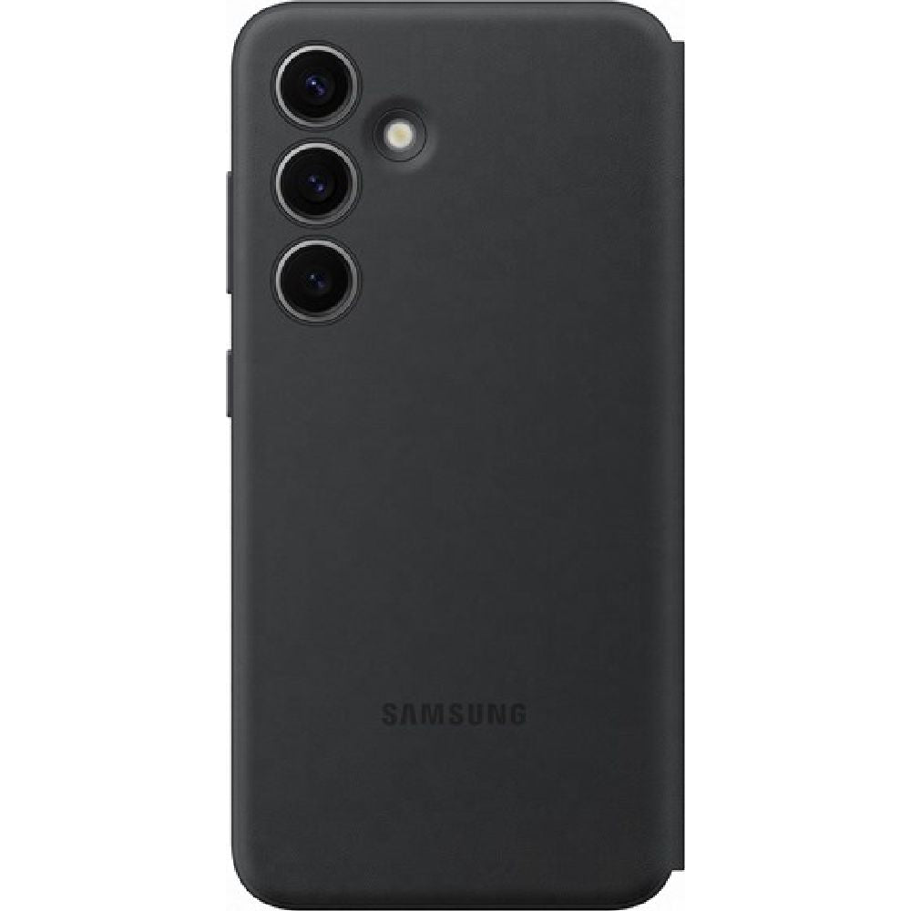Schutzhülle mit Klappe für Galaxy S24, Samsung Smart View Wallet Case, Schwarz
