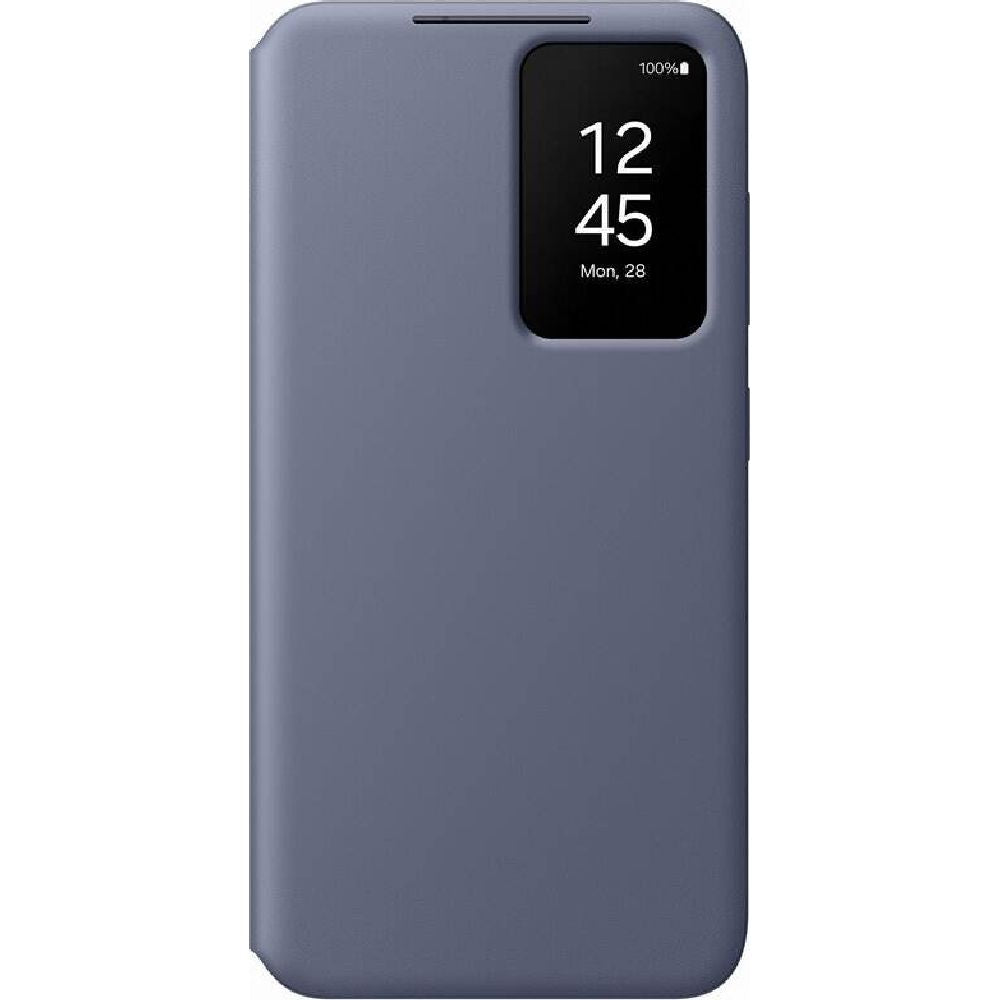 Schutzhülle mit Klappe für Galaxy S24, Samsung Smart View Wallet Case, Fliederfarben