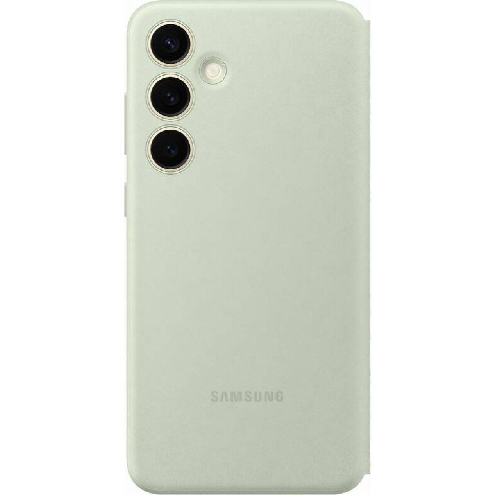 Schutzhülle mit Klappe für Galaxy S24 Plus, Samsung Smart View Wallet Case, Lindgrün