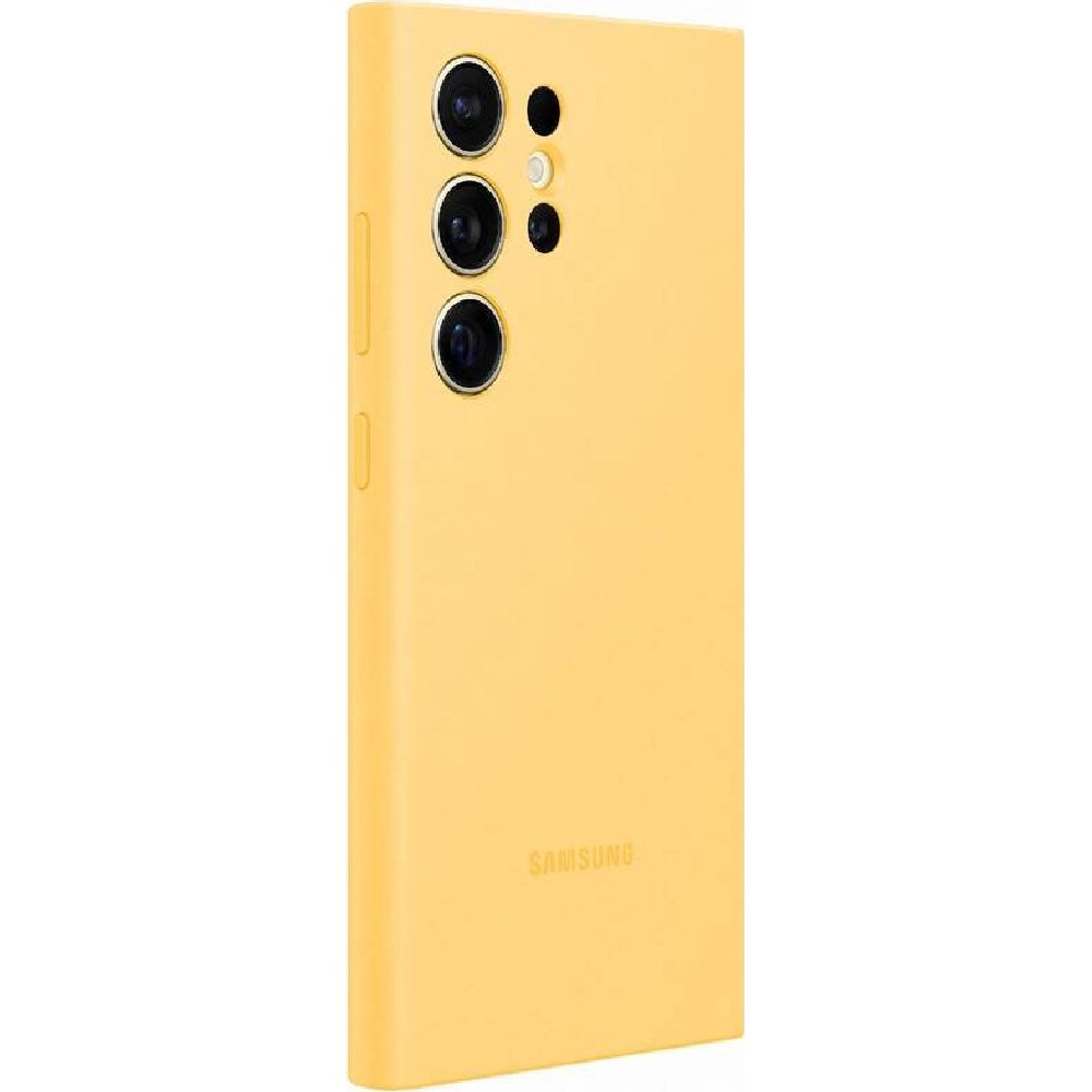Schutzhülle für Galaxy S24 Ultra, Samsung Silicone Cover, Gelb
