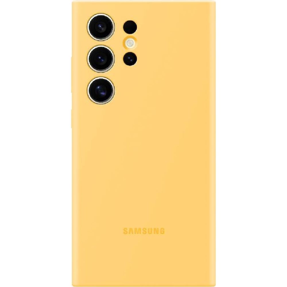 Schutzhülle für Galaxy S24 Ultra, Samsung Silicone Cover, Gelb