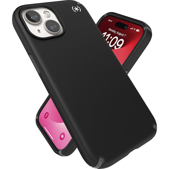 Schutzhülle Speck Presidio2 Pro MagSafe für Apple iPhone 15, Apple iPhone 14, Apple iPhone 13, Schwarz und Grau