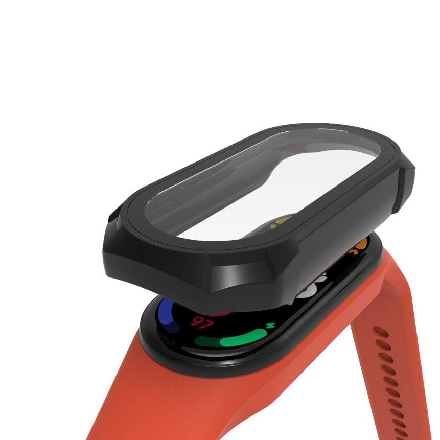 Bizon Case AntiShock Set, Schutzhülle + Glas für Xiaomi Mi Band 7, schwarz