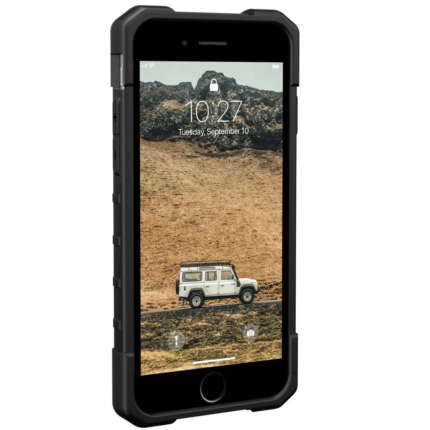 Schutzhülle Urban Armor Gear Pathfinder für iPhone SE / 8 / 7, Schwarz