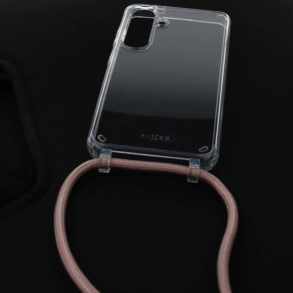 Schutzhülle für Galaxy S24, FIXED Pure Neck, Rosa