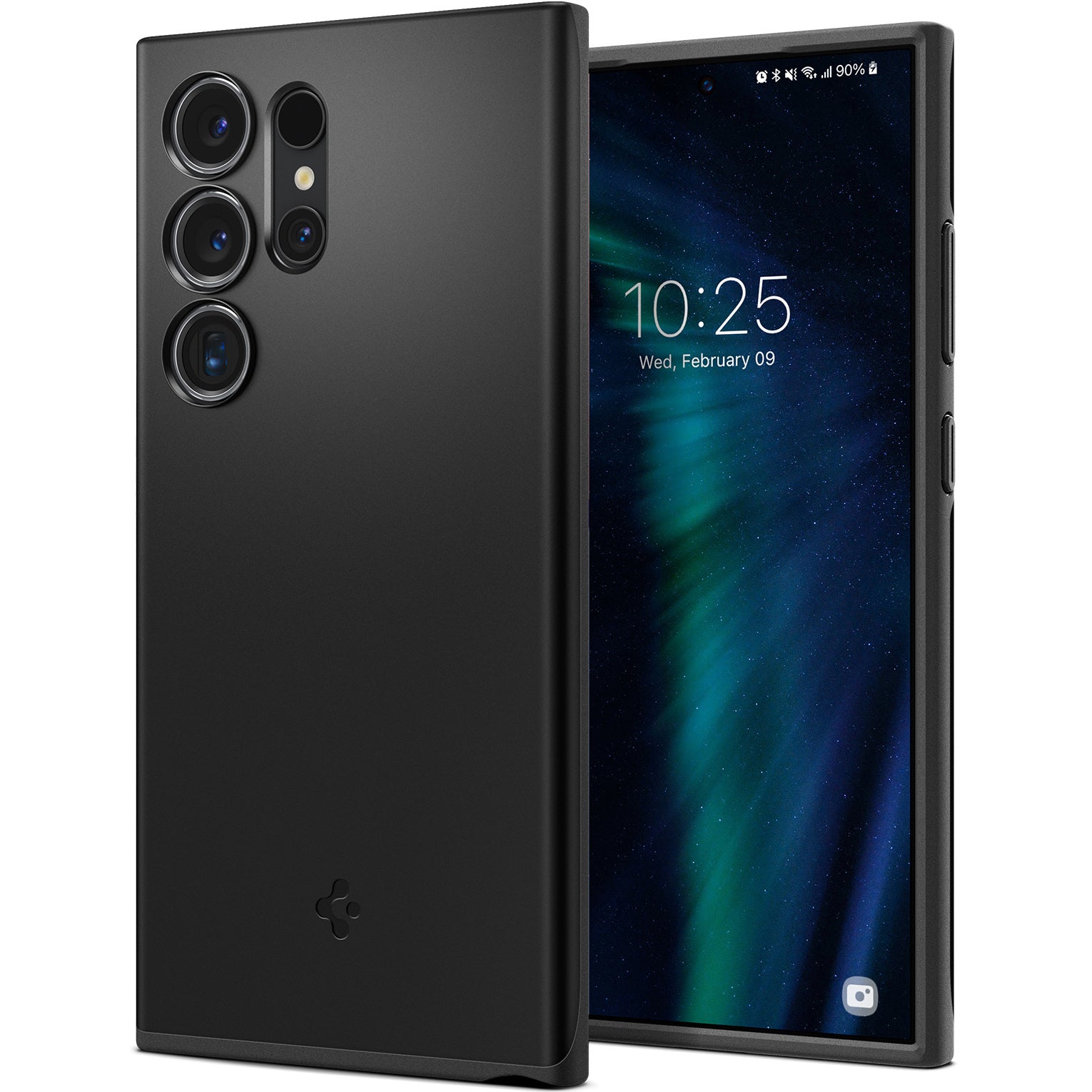 Schutzhülle für Galaxy S24 Ultra, Spigen Thin Fit, Schwarz