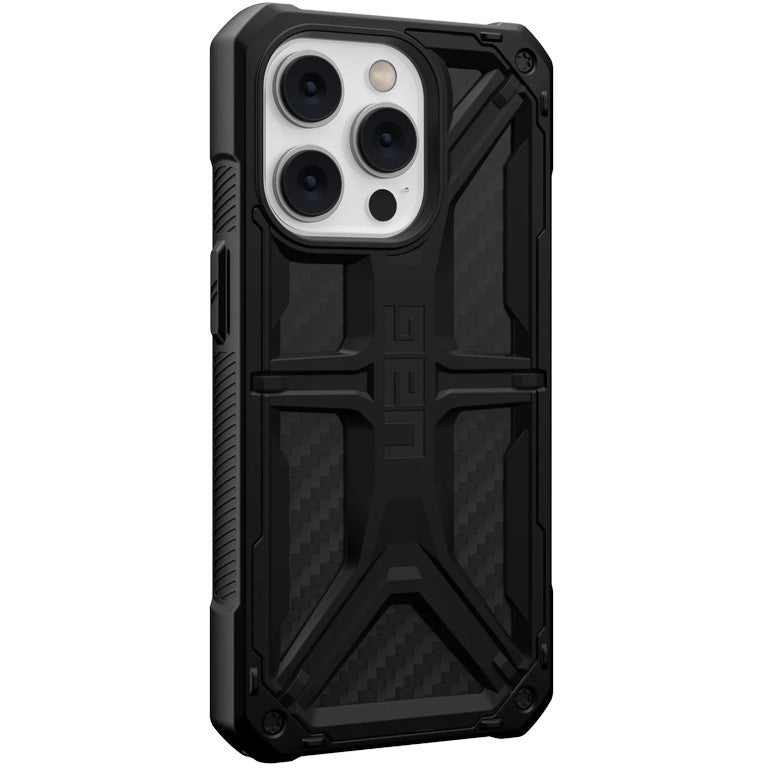 Schutzhülle Urban Armor Gear Monarch für iPhone 14 Pro, Schwarz + carbon