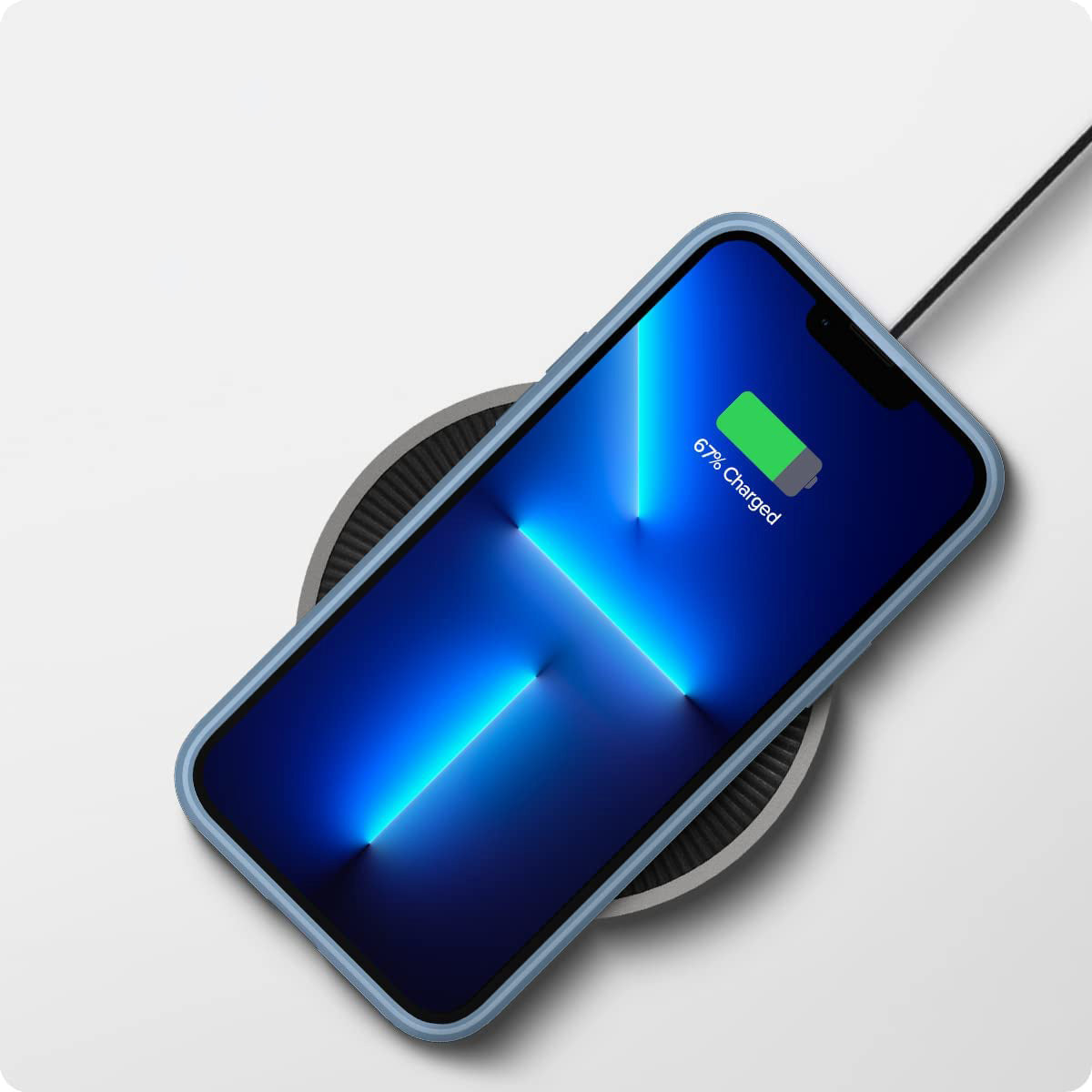 Schutzhülle Spigen Ultra Hybrid für iPhone 13 Pro, Transparent/Blau
