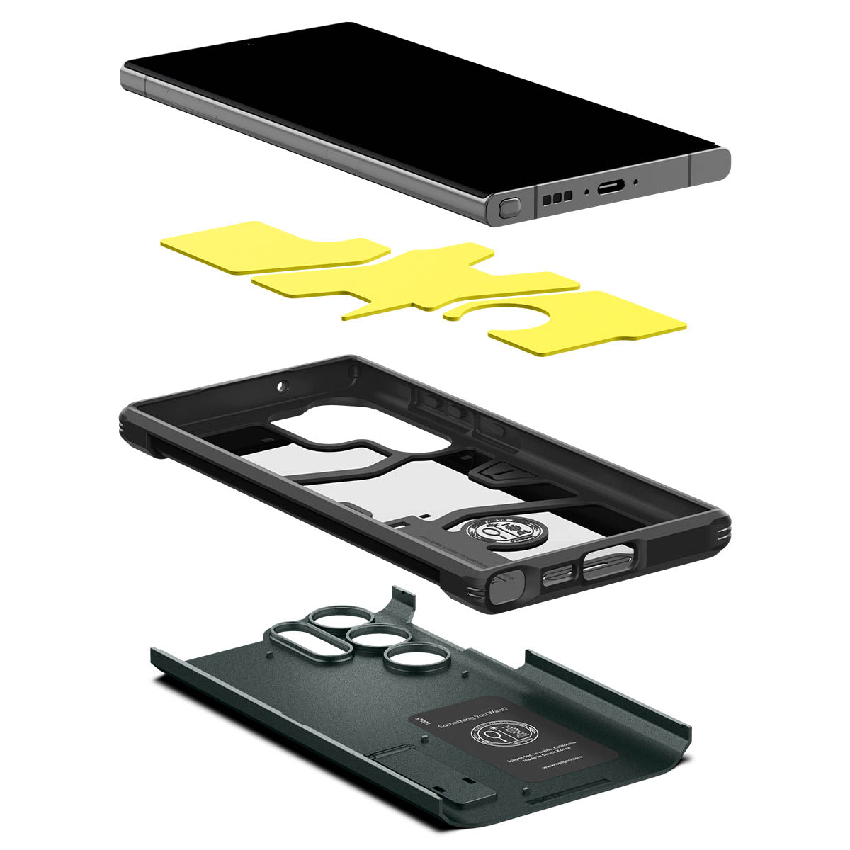 Schutzhülle Spigen Tough Armor für Galaxy S23 Ultra, Grün