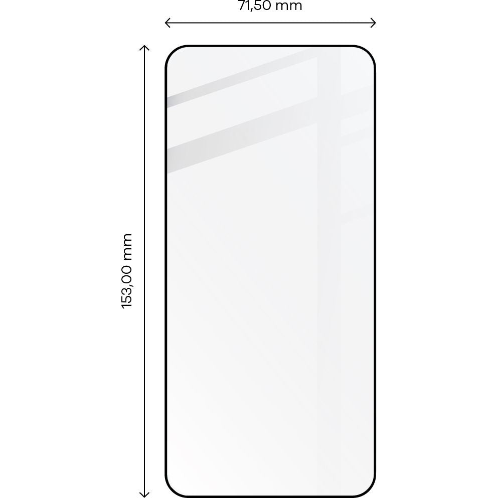 Gehärtetes Glas Bizon Glass Edge 2 für Galaxy S23 Plus, schwarz