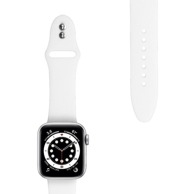 Armband Crong Sport Liquid Band für Apple Watch 49/46/45/44 mm, Weiß