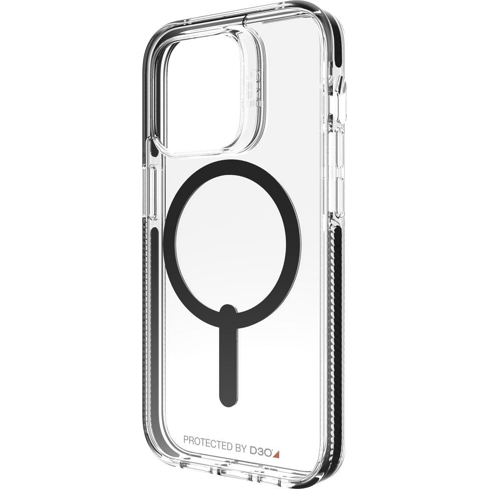 Schutzhülle Gear4 Santa Cruz Snap für iPhone 14 Pro, Transparent mit Schwarzer Rahmen