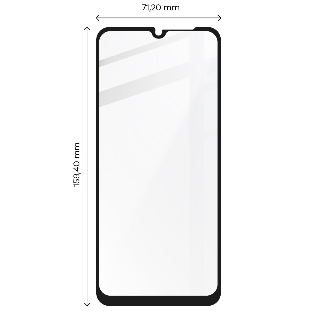 Gehärtetes Glas Bizon Glass Edge 2 für Galaxy M33 5G, Schwarz