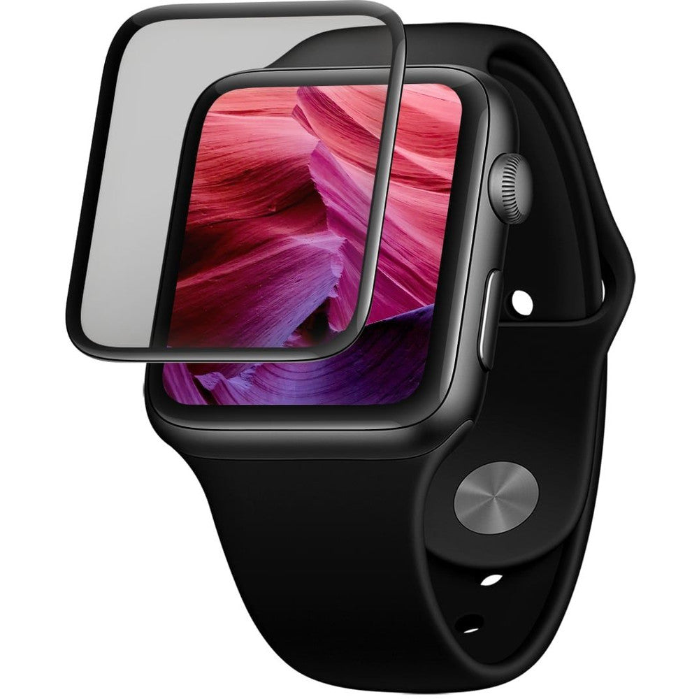 Gehärtetes Glas Fixed 3D Tempered Glass für Apple Watch - 44 mm, Schwarzen Rahmen