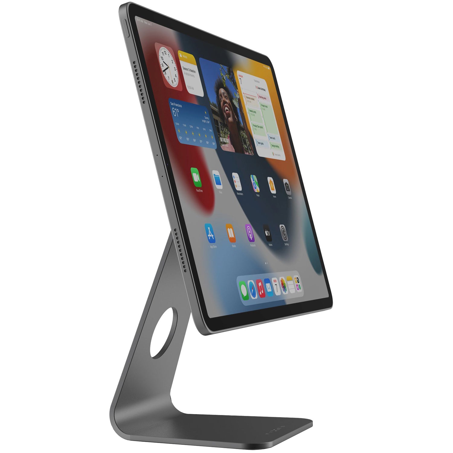 Magnetische Tischhalterung Fixed Frame für iPad Pro 11" (2022/2021/2020/2018) / iPad Air 5/4 (2022/2020), Dunkelgrau