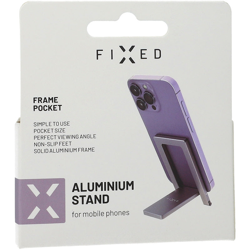 Aluminium-Ständer Fixed Frame Pocket für Smartphones, Grau
