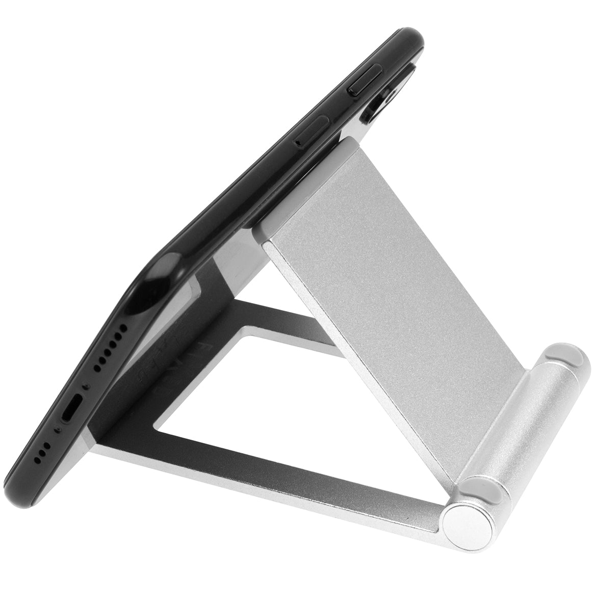 Smartphone Tischständer Halterung - bequeme Winkelausrichtung - Ständer aus  Aluminium - silber