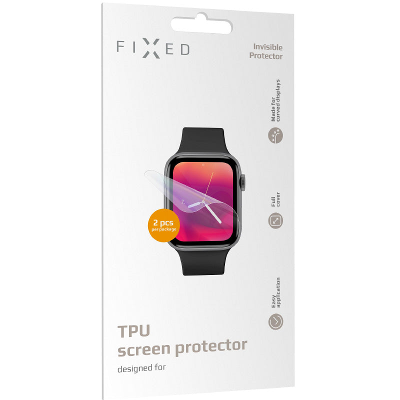 Folie Fixed Invisible Protector für Apple Watch 45 mm, 2 Stück