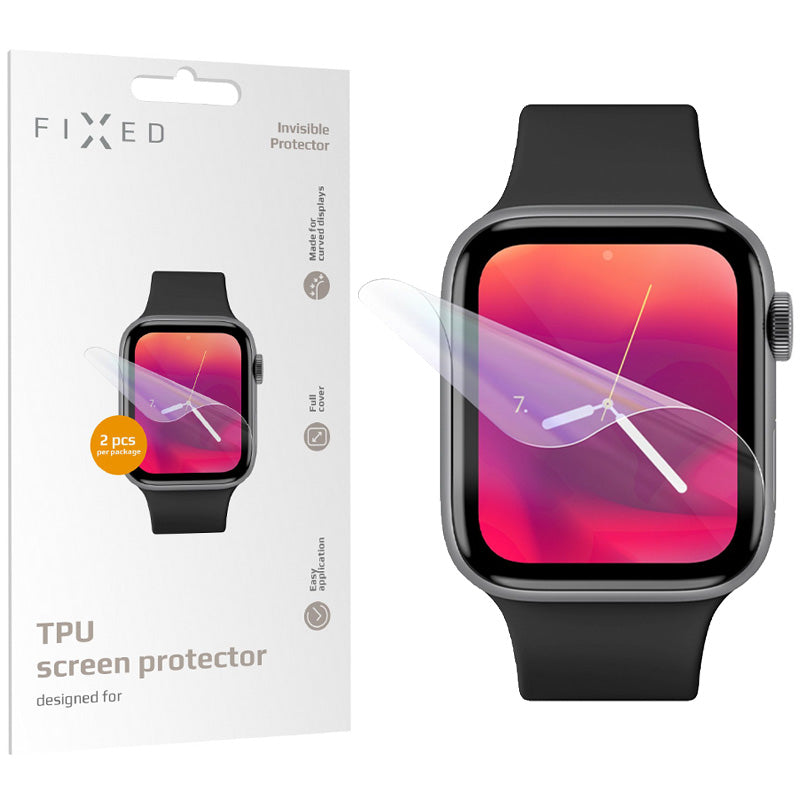 Folie Fixed Invisible Protector für Apple Watch 45 mm, 2 Stück