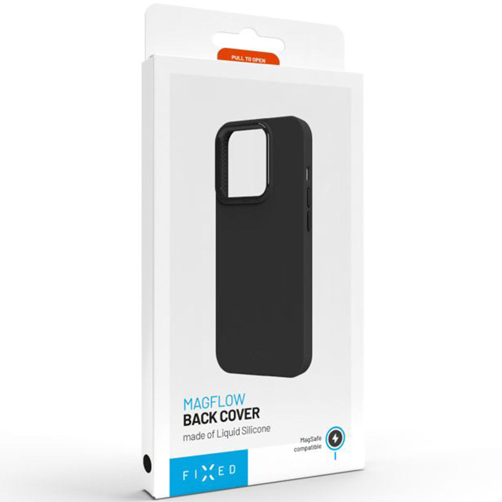 Schutzhülle FIXED MagFlow mit MagSafe für Apple iPhone 15 Pro Max, Schwarz