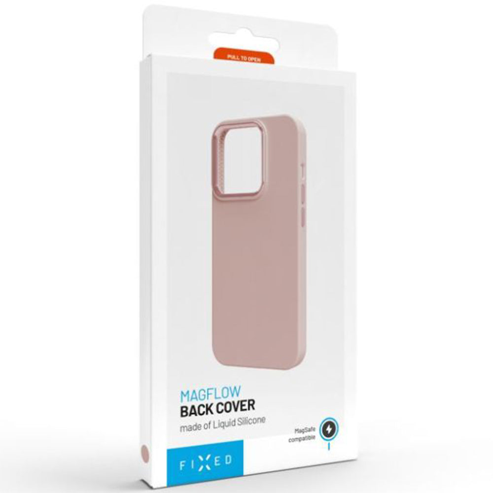Schutzhülle FIXED MagFlow mit MagSafe für Apple iPhone 15 Pro, Rosa