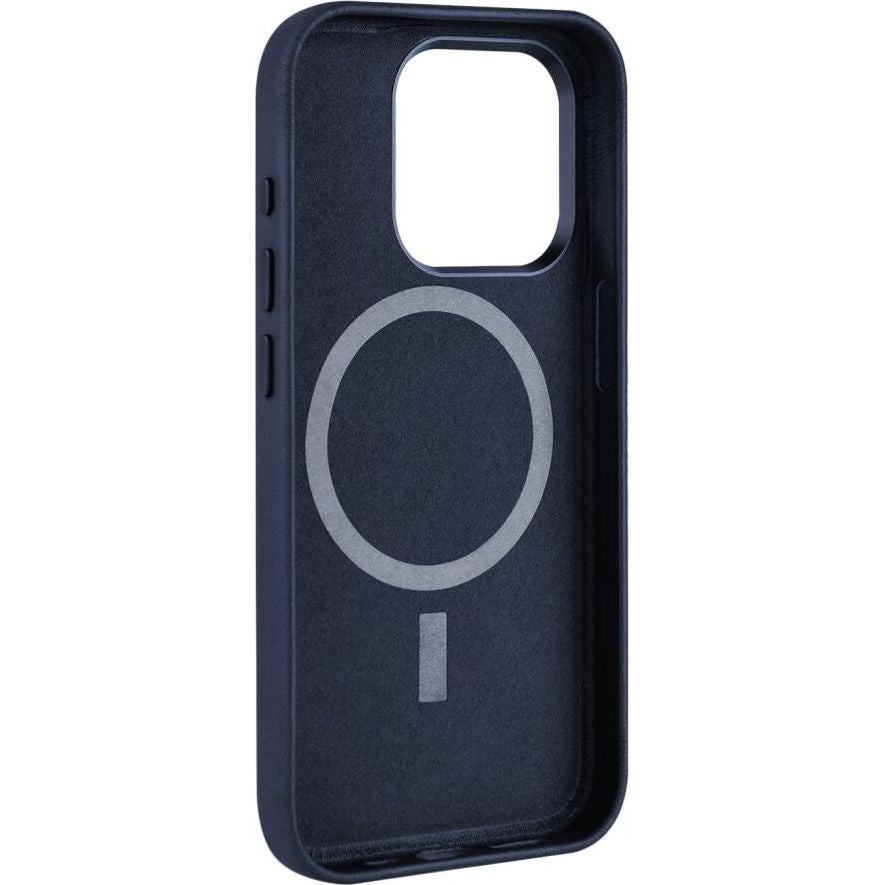 Schutzhülle Fixed MagLeather MagSafe für Apple iPhone 15 Pro, Blau