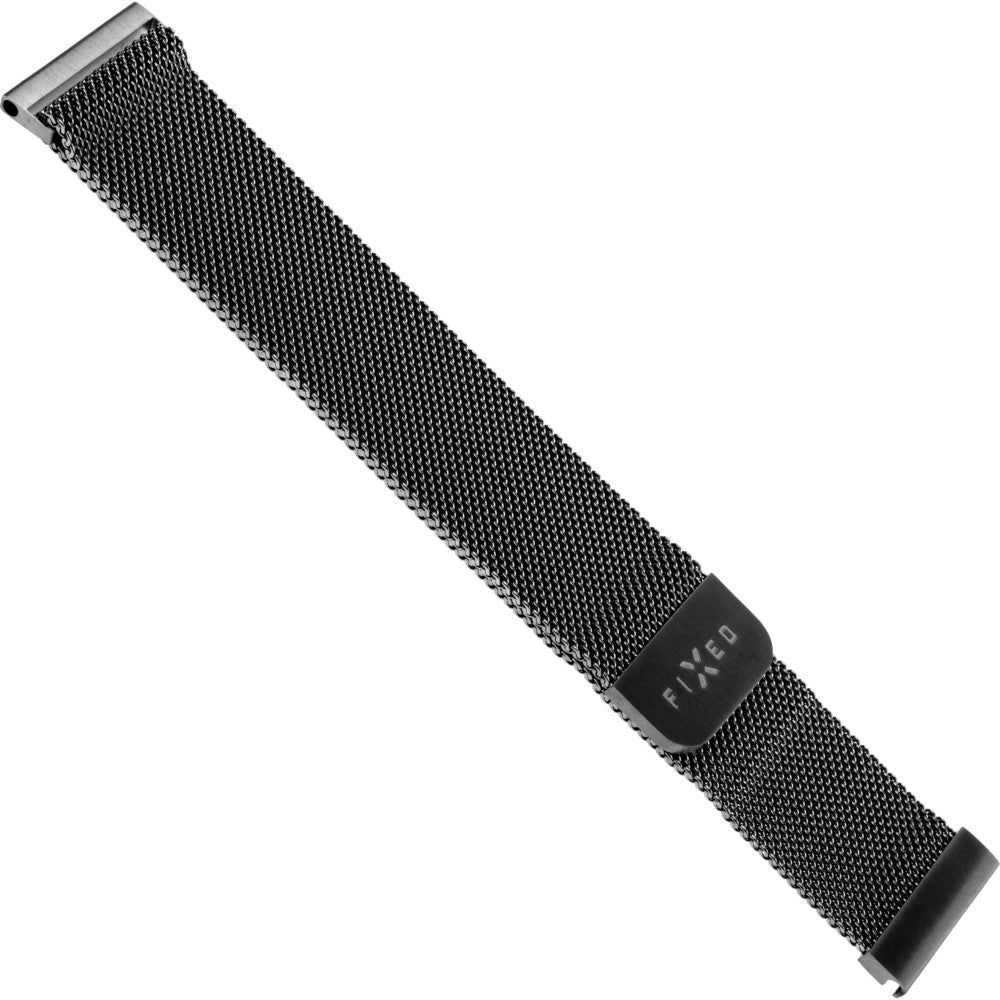 Armband Fixed Mesh Strap 20mm für Smartwatch, Schwarz