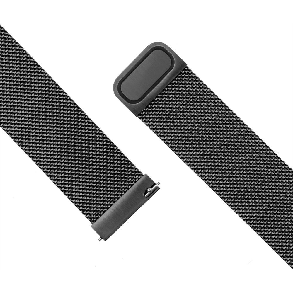 Armband Fixed Mesh Strap 20mm für Smartwatch, Schwarz
