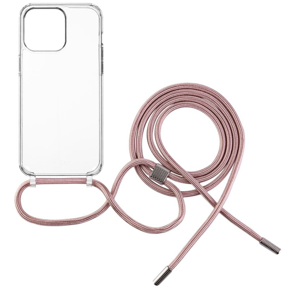 Schutzhülle FIXED Pure Neck für Apple iPhone 15 Pro, Rosa