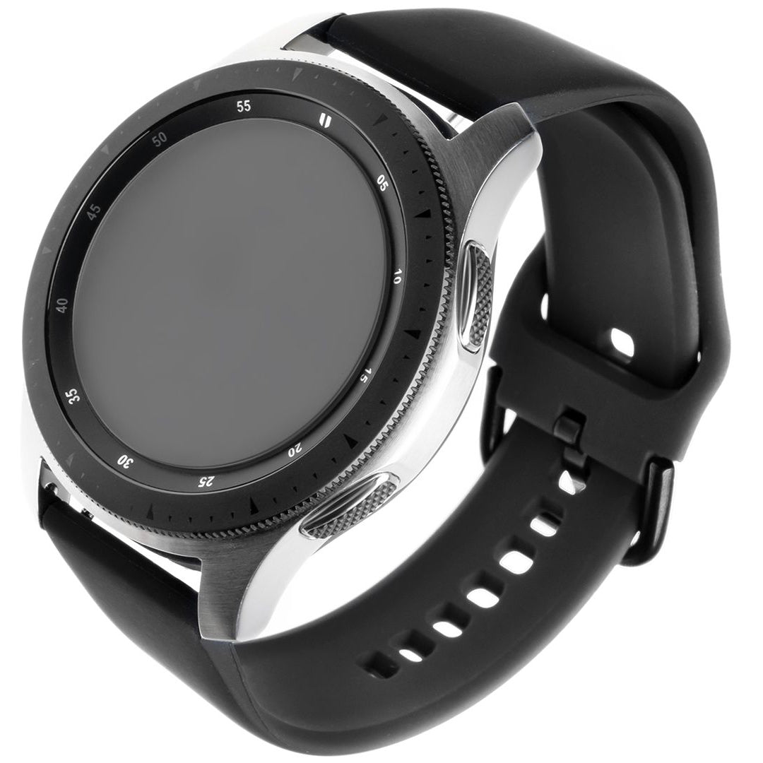 Armband Fixed Silicone Strap 20mm für Smartwatch, Schwarz