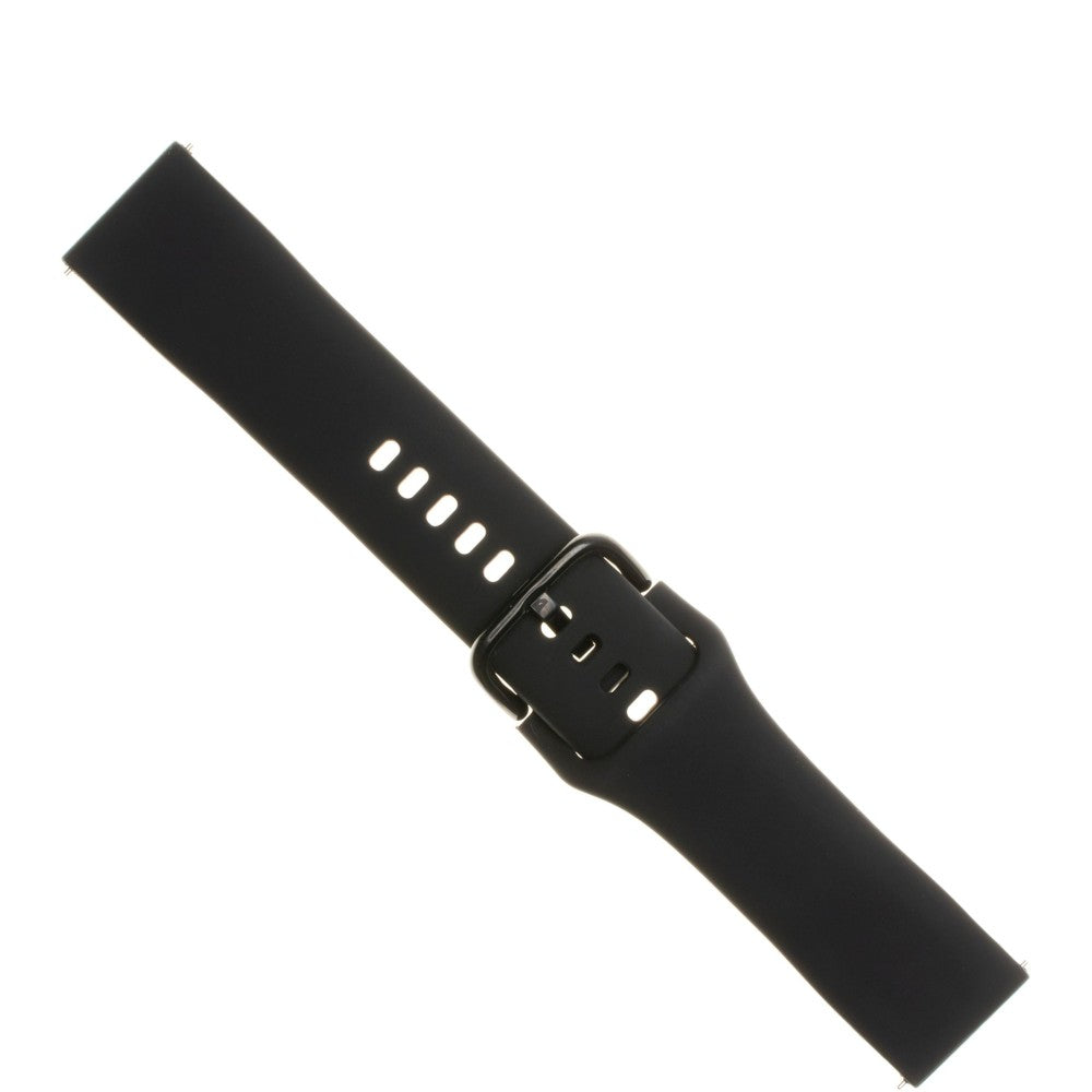 Armband Fixed Silicone Strap 20mm für Smartwatch, Schwarz
