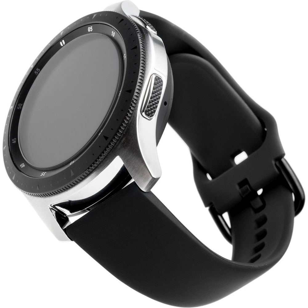 Armband Fixed Silicone Strap 22mm für Smartwatch, Schwarz