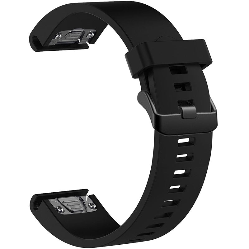 Armband Fixed Silicone Strap für Garmin Fenix 8 (43 mm) / 7S Pro / 7S / 6S Pro / 6S, QuickFit 20 mm, Schwarz