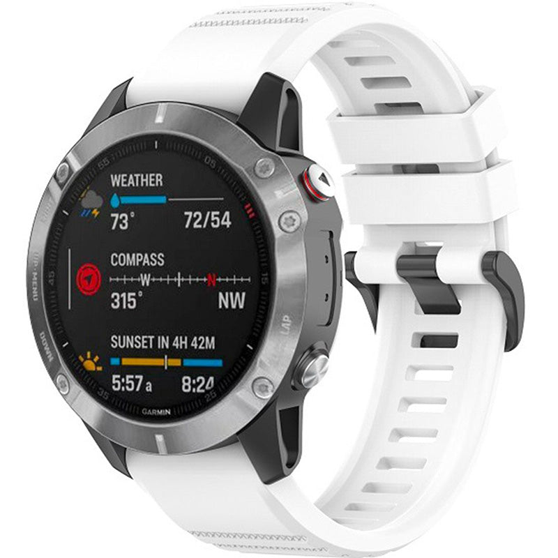 Armband Fixed Silicone Strap 26mm für Smartwatch, Weiß