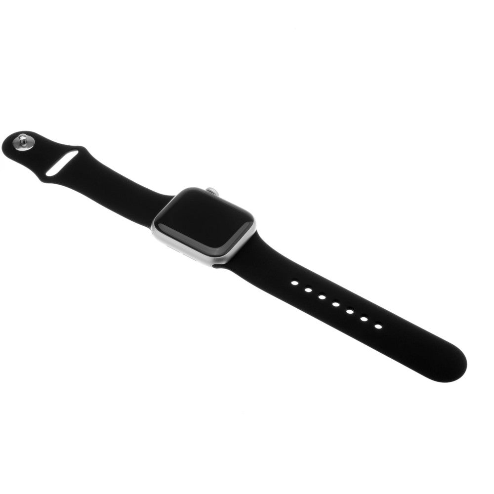 Armband Fixed Silicone Strap Set für Apple Watch 41/40/38 mm, Schwarz