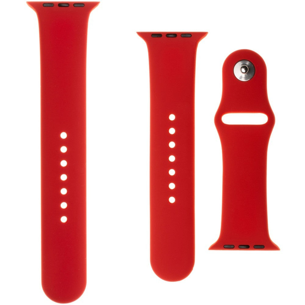 Armband Fixed Silicone Strap Set für Apple Watch 41/40/38 mm, Rot