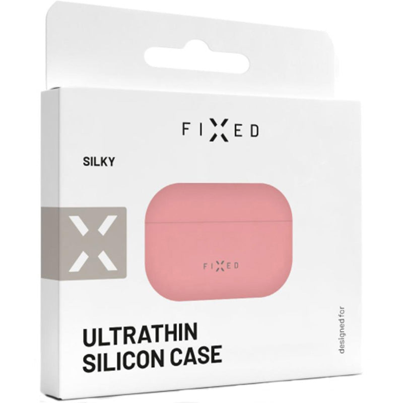 Schutzhülle Fixed Silky für Apple AirPods Pro 2, Rosa