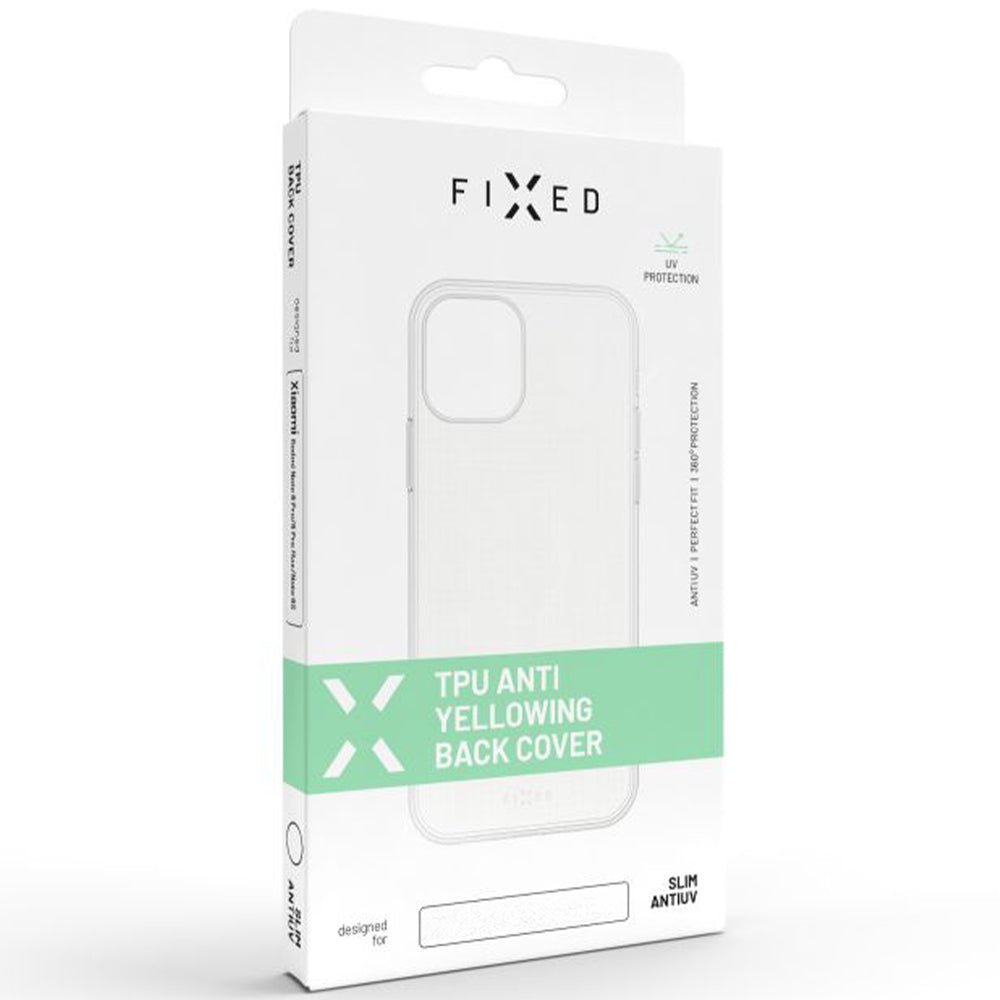 Schutzhülle Fixed Slim AntiUV für Apple iPhone 15 Pro, Transparent