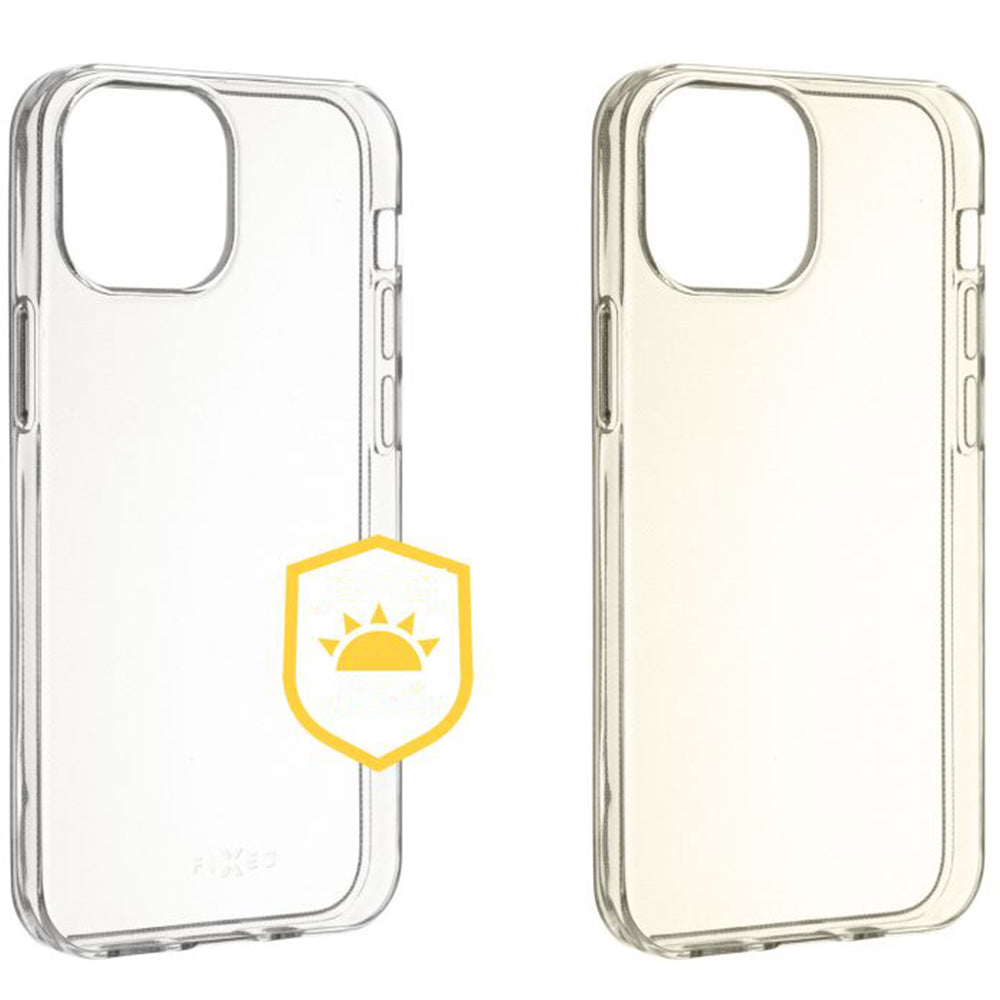 Schutzhülle Fixed Slim AntiUV für Apple iPhone 15 Pro, Transparent