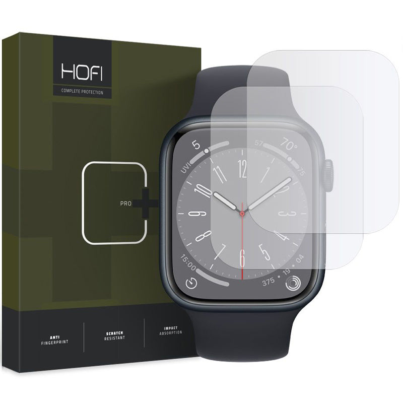 Hofi Hydroflex Pro+ Hydrogelfolie für Apple Watch 41/40 mm, 40 / 41mm, 2 Stück