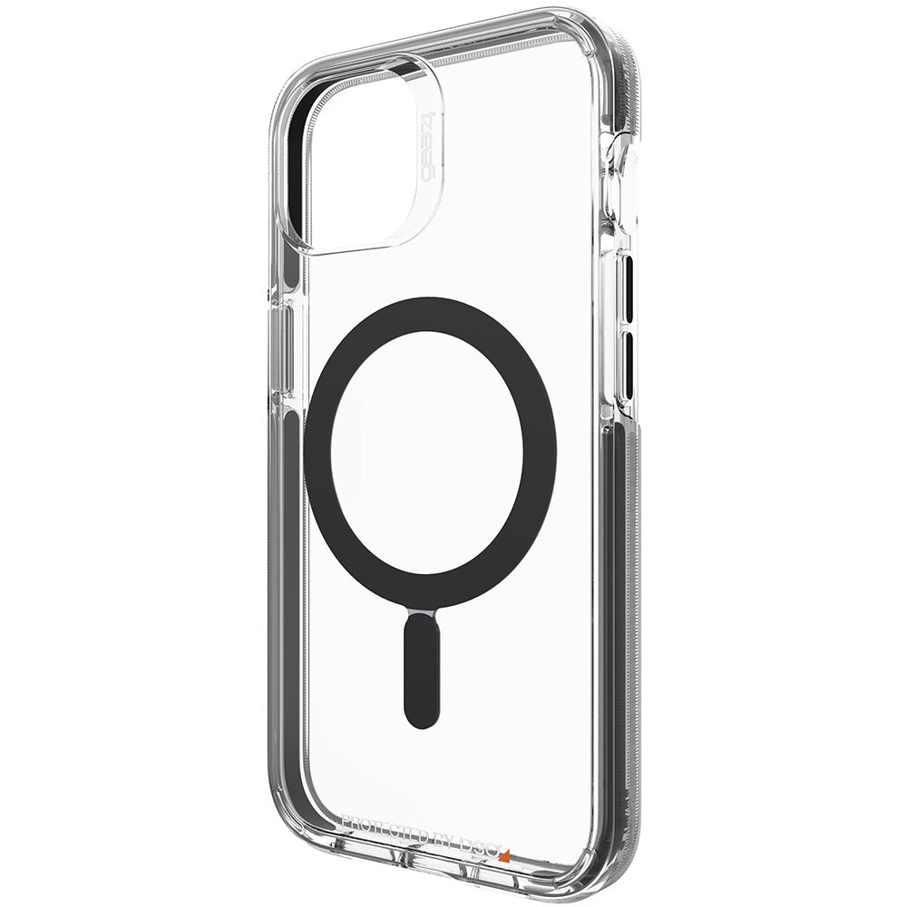 Schutzhülle Gear4 Santa Cruz Snap für iPhone 13, Transparent mit schwarzer Rahmen